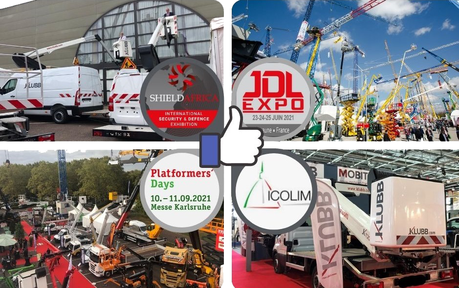 Next exhibitions where KLUBB Group aerial work platforms will be presented