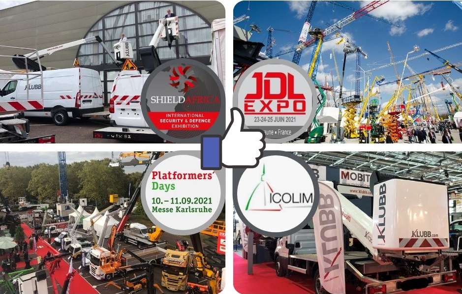 Next exhibitions where KLUBB Group aerial work platforms will be presented