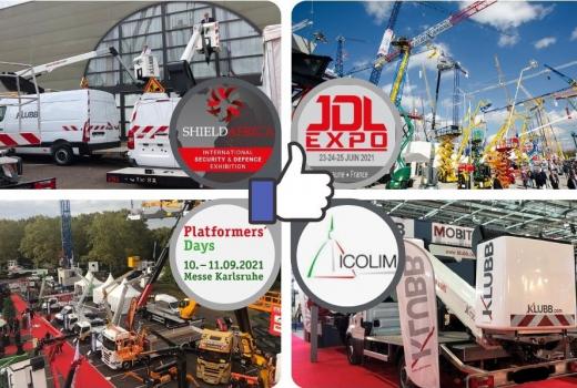 Next exhibitions where Klubb Group aerial work platforms will be presented