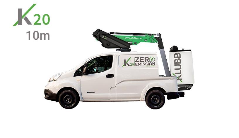 k20 aerial platform on a nissan e nv200