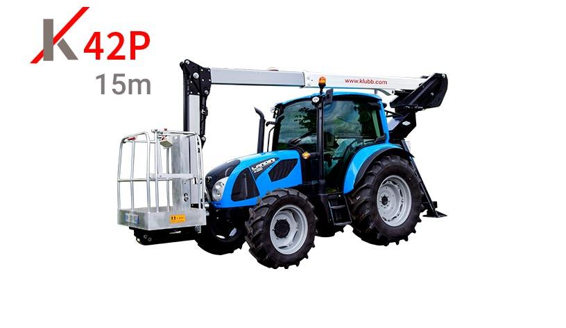 k42p 15m aerial platform mounted on a tractor