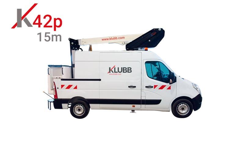 k42p aerial work platform on van