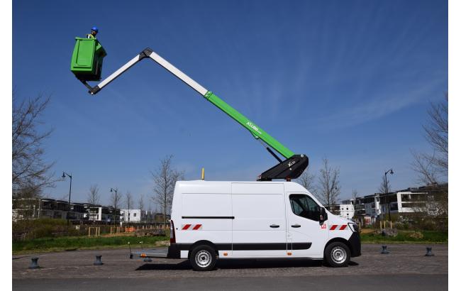 12.50m telescopic aerial platform on renault master l2h2 e tech kl32