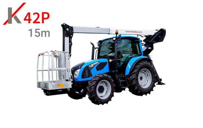 k42p 15m aerial platform mounted on a tractor
