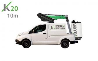 k20 aerial platform on a nissan e nv200