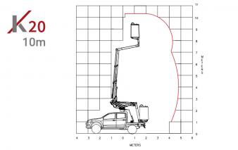 k20 aerial work platform mounted on isuzu d max pickup
