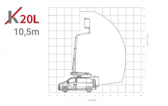 k20l aerial platform mounted on cutaway van