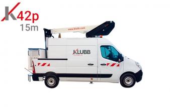 k42p aerial work platform on van