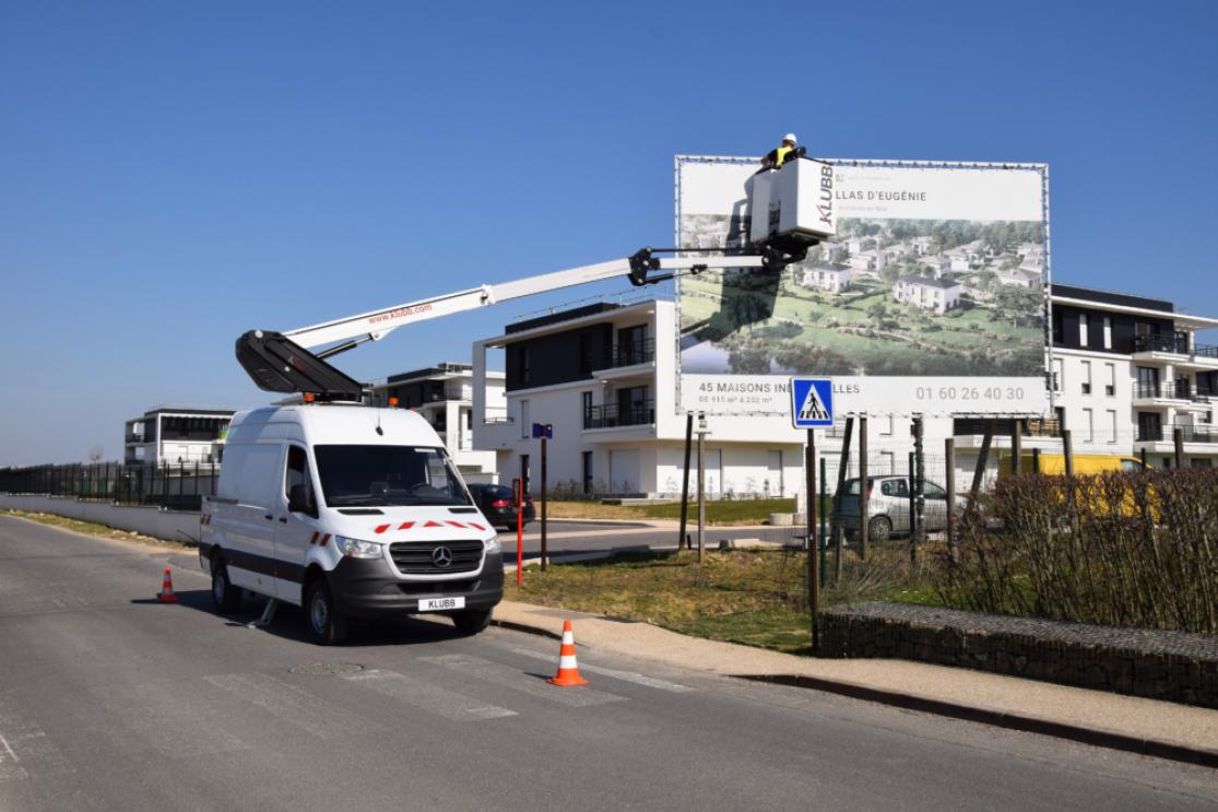 k38p aerial work platform on van