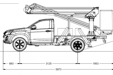 14.50m telescopic aerial work platform on pick up truck kat42l