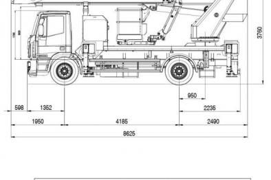 36m truck mounted telescopic aerial platform ptjj 36.29s