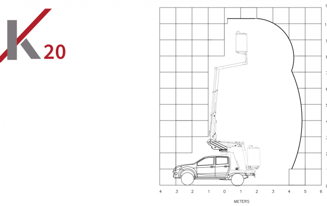 k20 aerial work platform mounted on an isuzu d max pickup