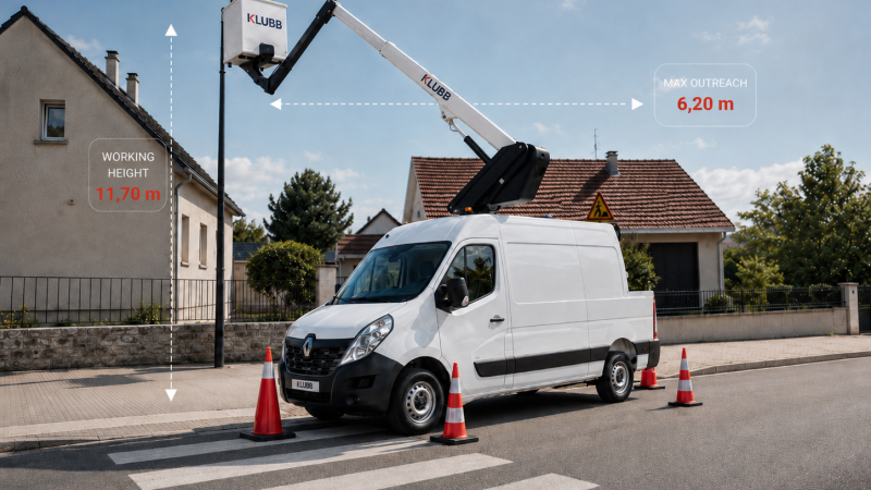 How should you weigh up working height and outreach when choosing your van-mounted platform?
