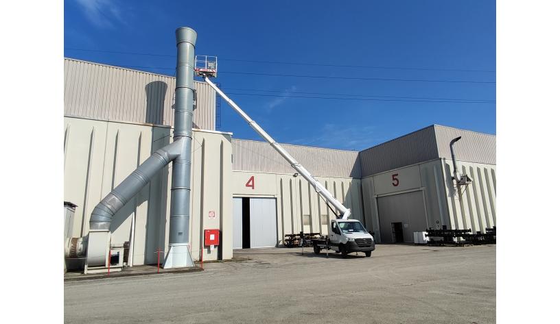 28m telescopic aerial platform on 3.5t mercedes sprinter pt280
