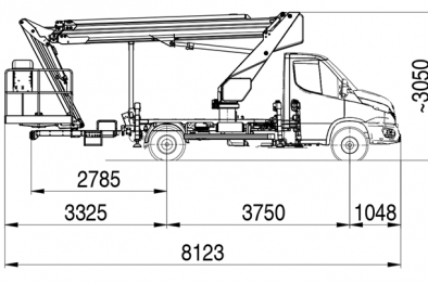 20m aerial platform with telescopic boom and jib on iveco daily pt 200je